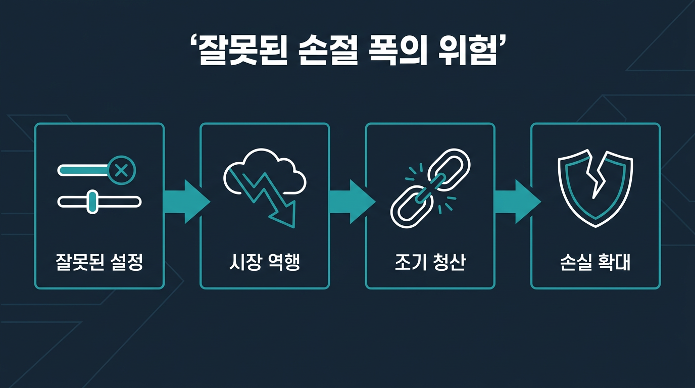 손절 폭을 잘못 잡으면 어떤 문제가 생기나? 설명 이미지