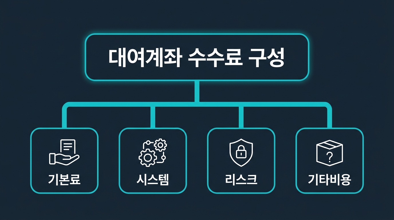 대여계좌 수수료는 어떤 항목으로 구성되나? 설명 이미지