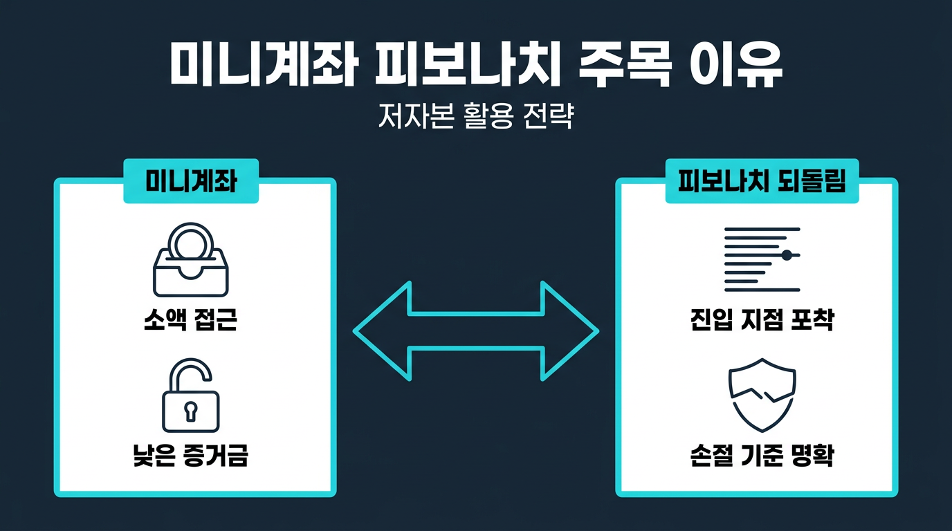 피보나치 되돌림은 미니계좌에서 왜 주목받는가? 설명 이미지